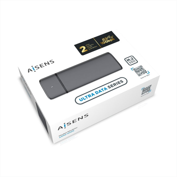 Aisens Caja Externa M.2 ASM2-002G SATA/NVMe USB 3.2 Gen 2 Gris
